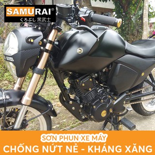 COMBO Sơn Samurai màu đen nhám 109A cho dàn áo xe máy