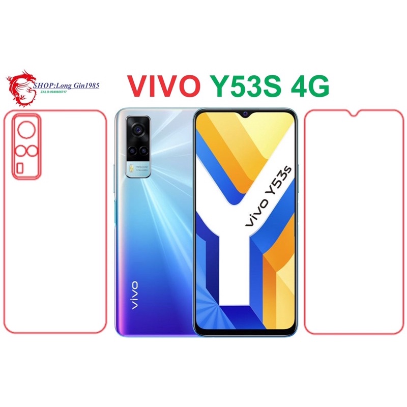 Vivo Y53S 4G miếng dán trong Ppf mặt sau và mặt trước chống va đập chống trầy xước tốt