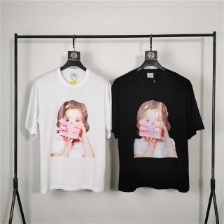 Áo thun cặp unisex cổ tròn tay ngắn dáng rộng bằng vải cotton dành cho học sinh