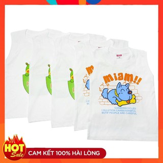 Combo 5 Áo tay lỡ trắng Nanio