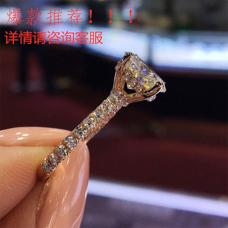 Nhẫn Công Chúa Poshina Đính Đá Topaz Xanh Có Size Lớn