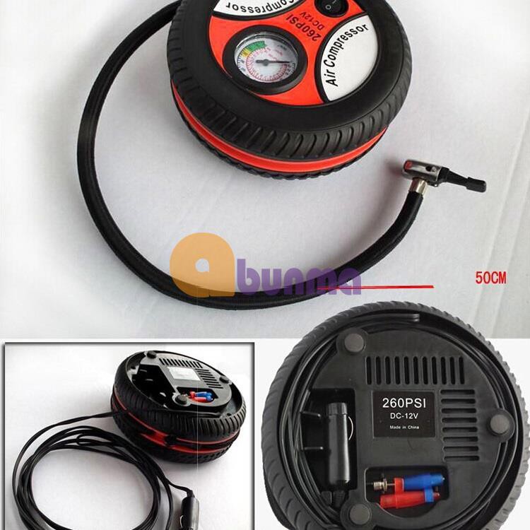 Máy bơm lốp ô tô 12V 260PSI, Bơm lốp xe hơi mini TBO-60W, Bơm lốp dự phòng, Air Compressor