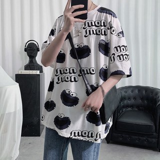 Áo thun tay lỡ unisex form rộng Mon Mon phong cách ulzzang siêu hot