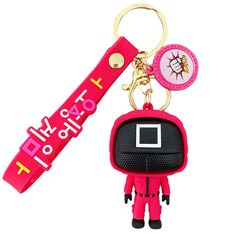 Móc khóa hình nhân vật phim Squid Game hoạt hình sáng tạo bằng epoxy