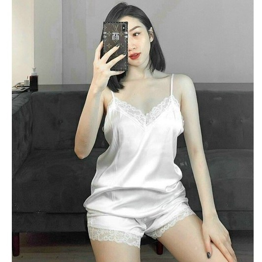 Bộ đồ ngủ sexy quần đùi áo hai dây gợi cảm full hộp sang chảnh | BigBuy360 - bigbuy360.vn