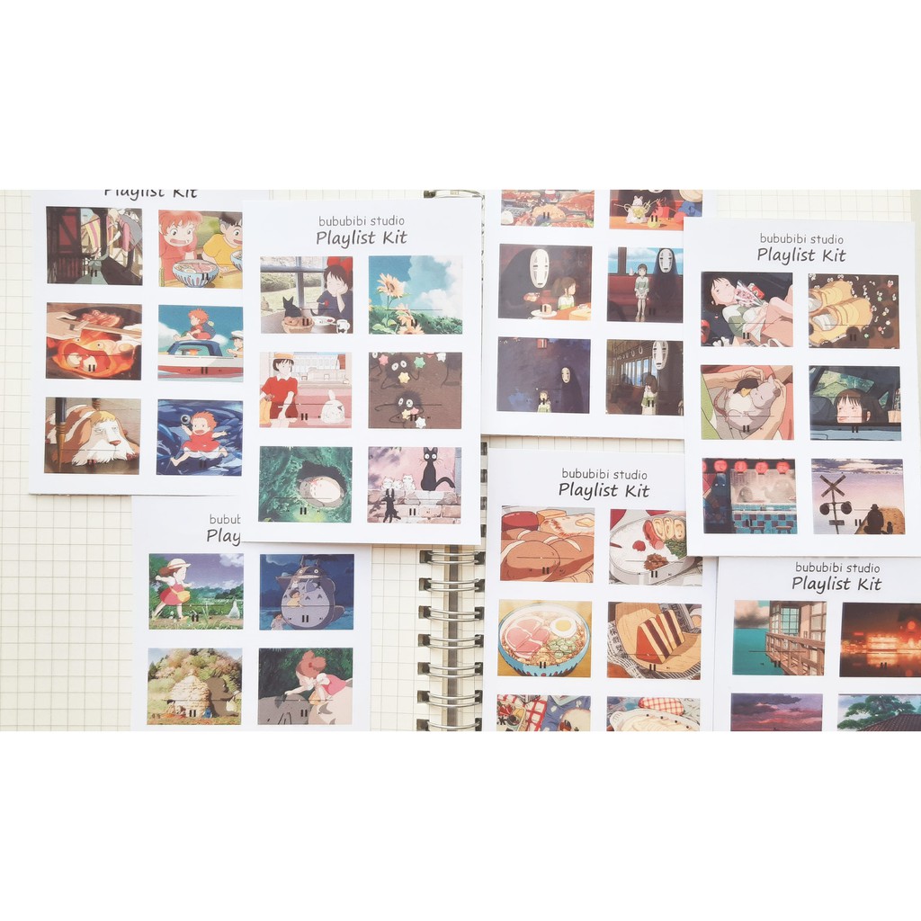 Tờ Bullet Journal sticker: Playlist Kit Ghibli