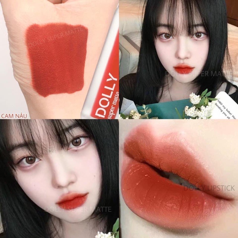 Son Lì Son Kem  DOLLY  MATTE Không Chì Cao Cấp Chính Hãng Màu <Cam Nâu> | BigBuy360 - bigbuy360.vn