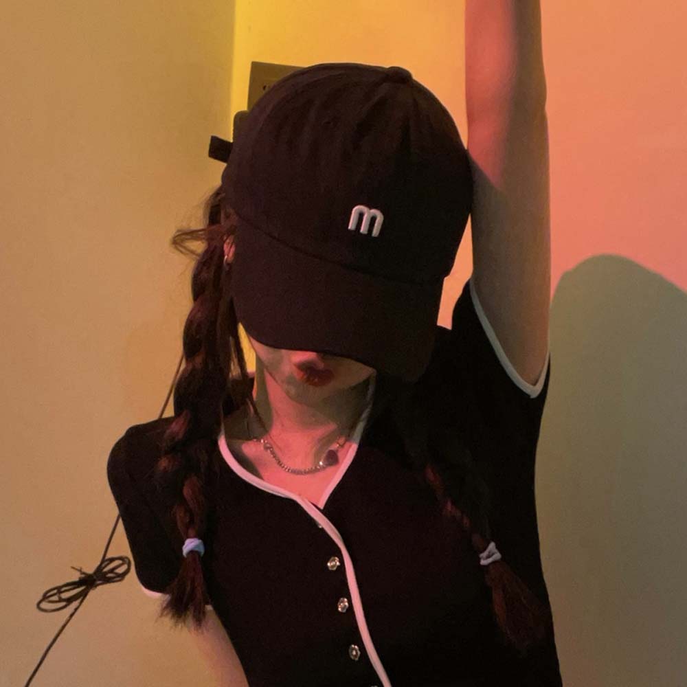 Mũ Lưỡi Trai Thêu Chữ Phong Cách Hip Hop Hàn Quốc Thời Trang Mùa Hè Cho Nam