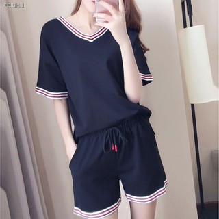 Set đồ thể thao ngắn tay thời trang mùa hè 2020 dành cho nữ