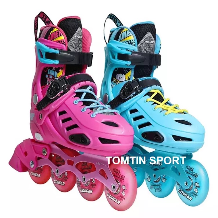 Giày trượt patin Cougar MZS 313 chính hãng giá tốt dành cho trẻ em, bánh cao su đèn led cao cấp