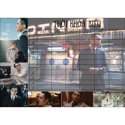 Thời khóa biểu Sơn Tùng siêu xinh