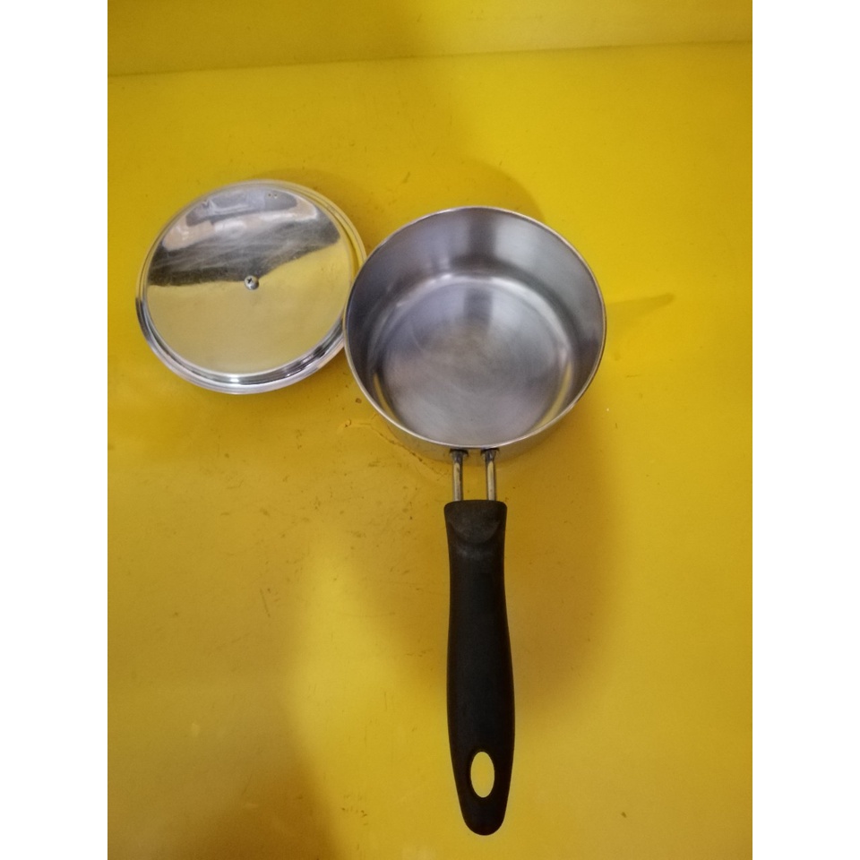 Quánh inox nội địa Nhật, size 14cm, cao 7cm (mã 641), Dùng được bếp từ