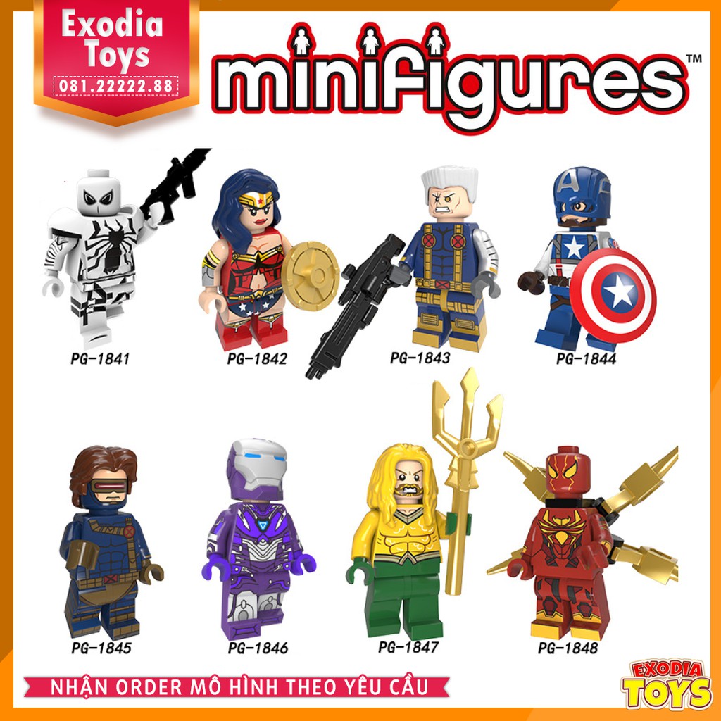 Xếp hình Minifigure Nhân vật siêu anh hùng Marvel và DC Comics - Đồ Chơi Lắp Ghép Sáng Tạo - POGO PG8209