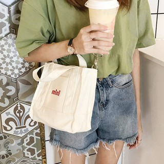 Túi canvas mini (Trắng) - Hàng có sẵn