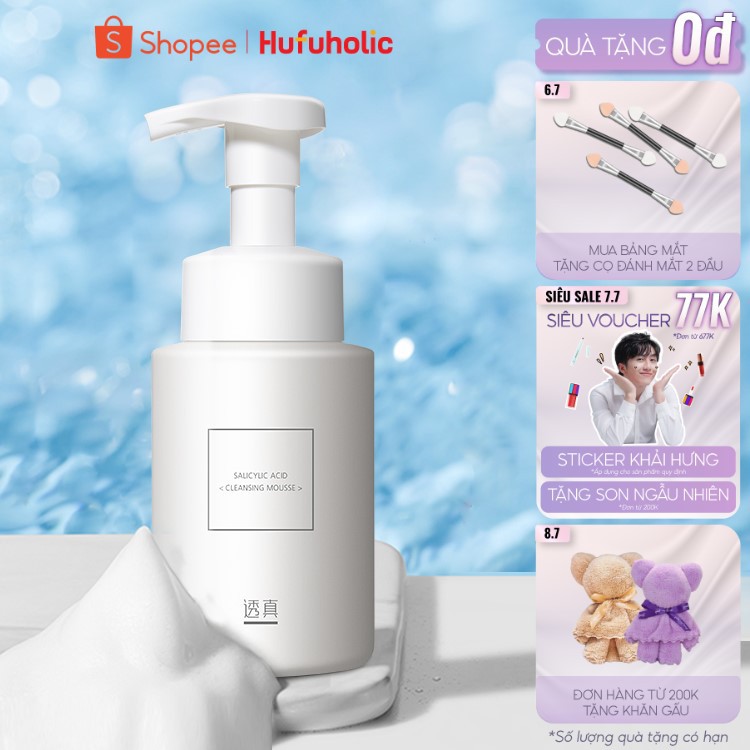Sữa rửa mặt tạo bọt BHA Salicylic Acid Cleansing Mousse Lucenbase kiềm dầu giảm mụn LUCB52