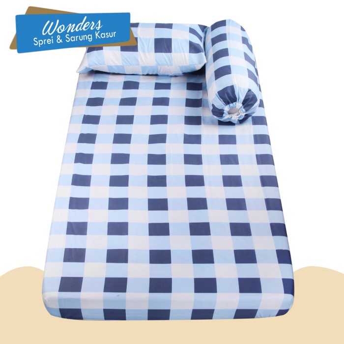 Tấm Cao Su Bọc Góc Tường Màu Xanh gingham No.4 (90x200)