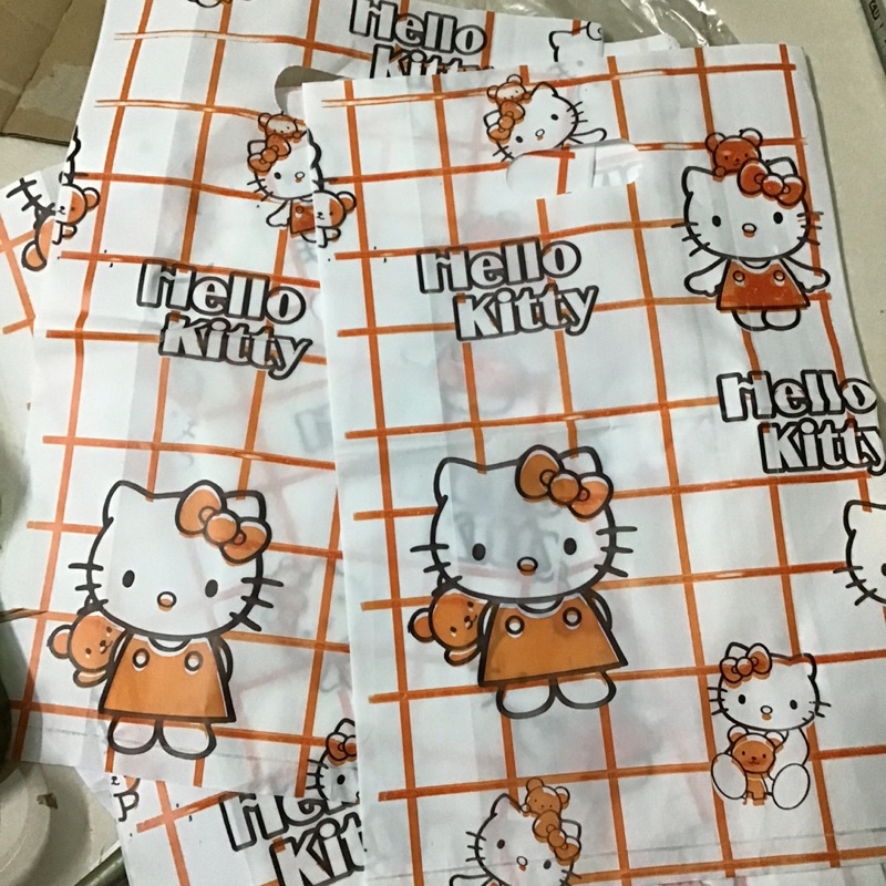 10 Túi nilon đựng đồ hình Hello kitty siêu dễ thương 25cm x 38cm