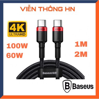 Dây sạc nhanh 2 đầu type c Baseus - cáp sạc typec to type c pd 60w 100w ipad macbook samsung,...-vienthonghn