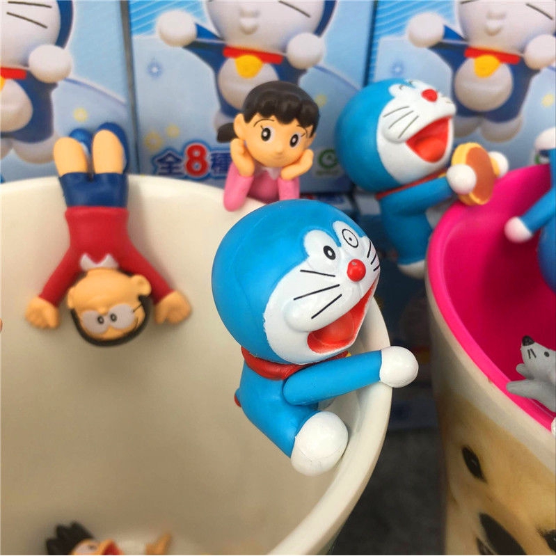 Set 8 Mô Hình Đồ Chơi Nhân Vật Phim Hoạt Hình Doraemon Xinh Xắn