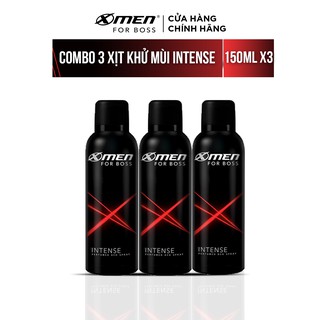 Combo 3 Xịt khử mùi X-Men for Boss Intense 150ml chai
