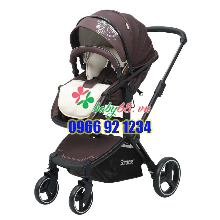 Xe đẩy hai chiều kết hợp nôi cho bé ZARACOS ZIPPY 8186 DARK BROWN