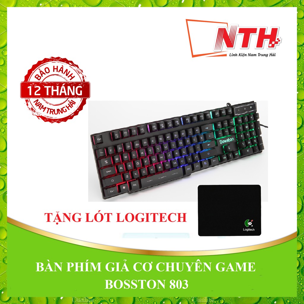 BÀN PHÍM CHUYÊN GAME GIẢ CƠ BOSSTON 803 + LÓT