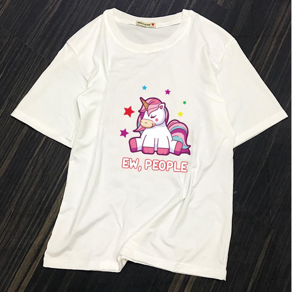 ÁO THUN AOMIVN EW PEOPLE Sad Introvert Unicorn-01TS0_11TAY LỠ CÁ TÍNH PHÔNG IN PHONG CÁCH HÀN QUỐC AOMI DU LỊCH