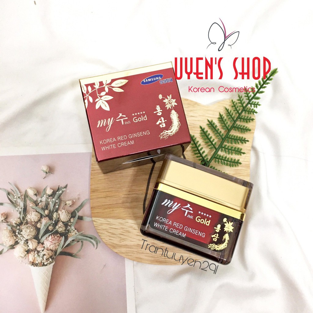 Kem Sâm Dưỡng Trắng Da Hàn Quốc My Jin Gold Korea Red Ginseng White Cream 50ml