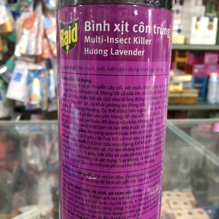 Xịt Muỗi Raid Hương Lavender 600ML