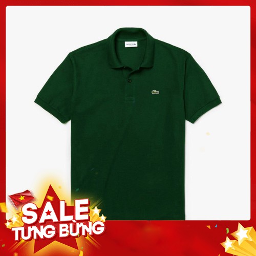 Áo Polo Lacoste Xanh Rêu Xuất Dư Có Cổ - Chất Liệu 100% Cotton Pique Hàng VNXK - Hàng nhập khẩu