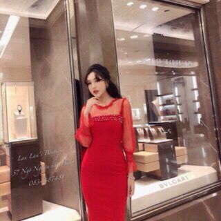 Đầm body tay dài xinh mới