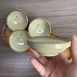 Chén gia vị gốm Nhật cho bếp thêm xinh màu vàng tươi tắn