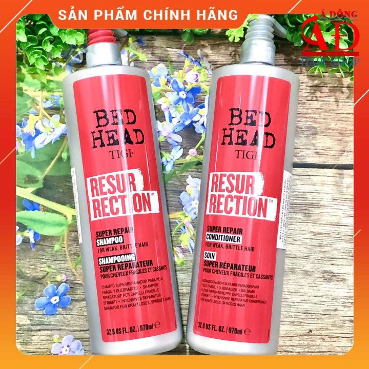 [TIGI chính hãng] Dầu gội xả TIGI BedHead Resurrection cấp độ 3 màu đỏ new 2021