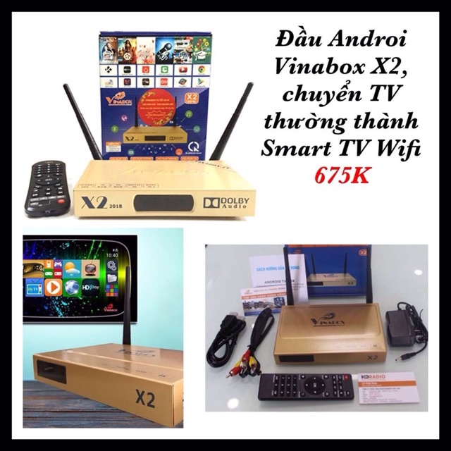 Vinabox x2 biến TV thường thành Smart TV