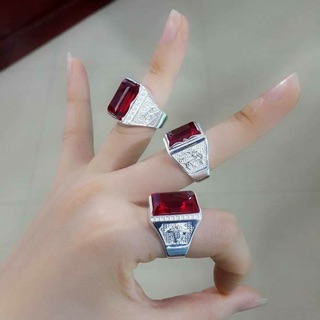 ( có feedback KH)Nhẫn bạc nam đá phong thuỷ bạc 925 làng nghề vàng bạc HD