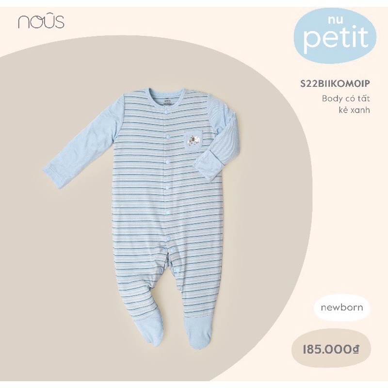 body dài liền tất newborn cao cấp NOUS