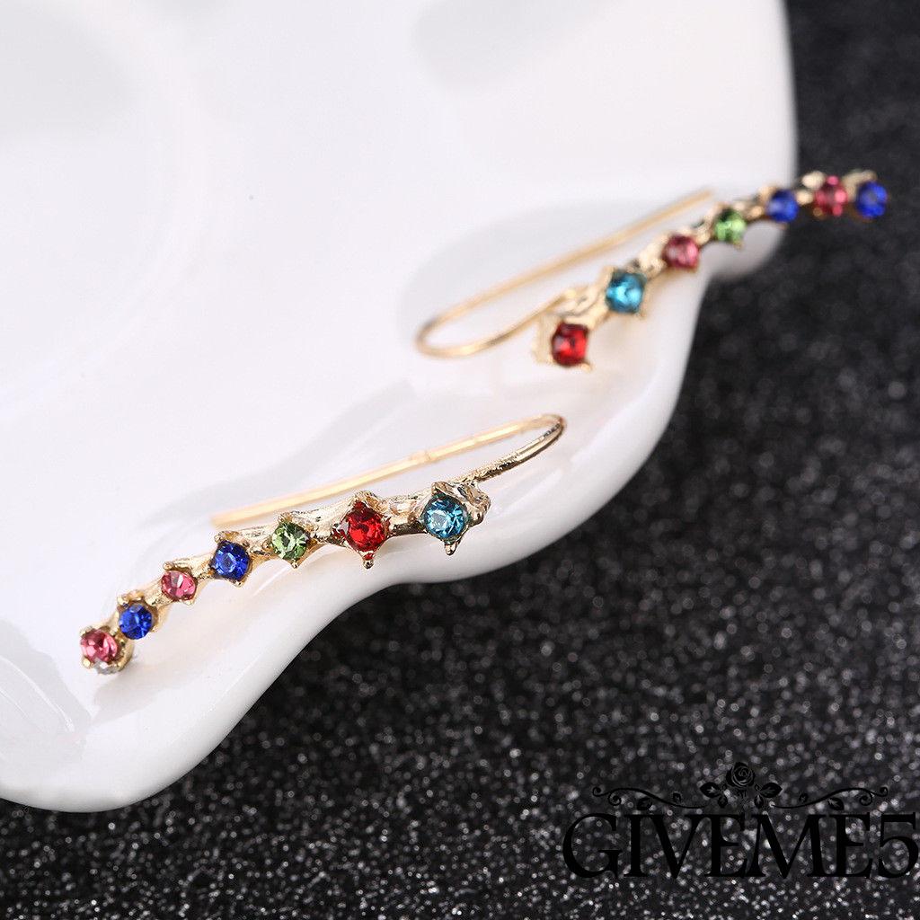 Đôi khuyên tai đính đá lấp lánh thời trang nữ