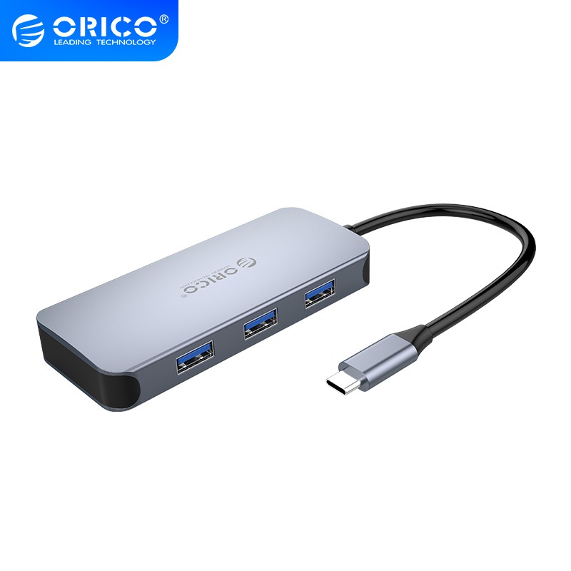 Bộ HUB Mở Rộng ORICO MC-U602P Cho Macbook Pro Type C 3.1 Chuyển Đổi Từ Cổng USB C Sang Cổng USB 3.0 HDMI 100W PD RJ45