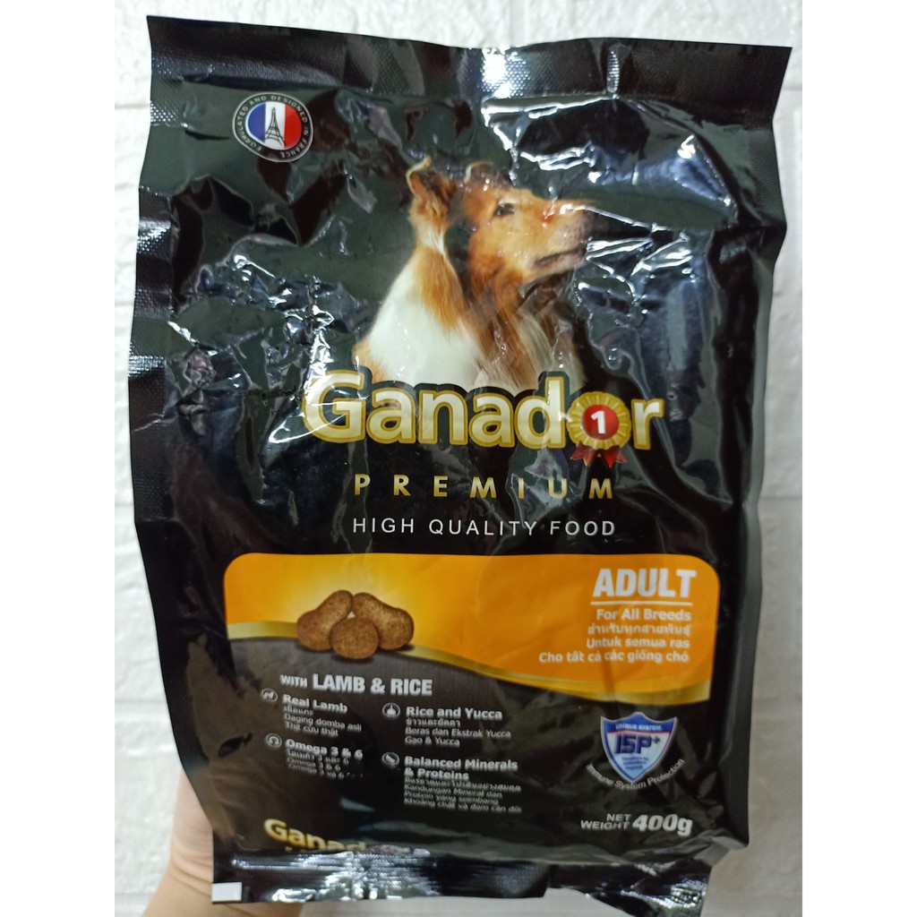 Thức ăn cho chó vị cừu Ganador Adult gói 400g - Dành cho chó trưởng thành - Pet Mart