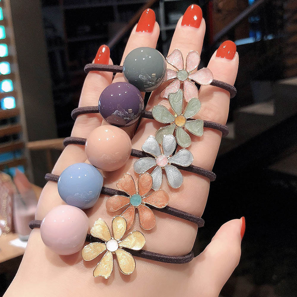 Dây Buộc Tóc Gắn Hoa Xinh Xắn Dành Cho Nữ