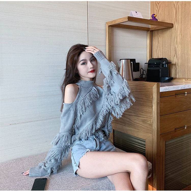 Áo Len Hở Vai Phong Cách Hàn Quốc Gợi Cảm Phong Cách Mới