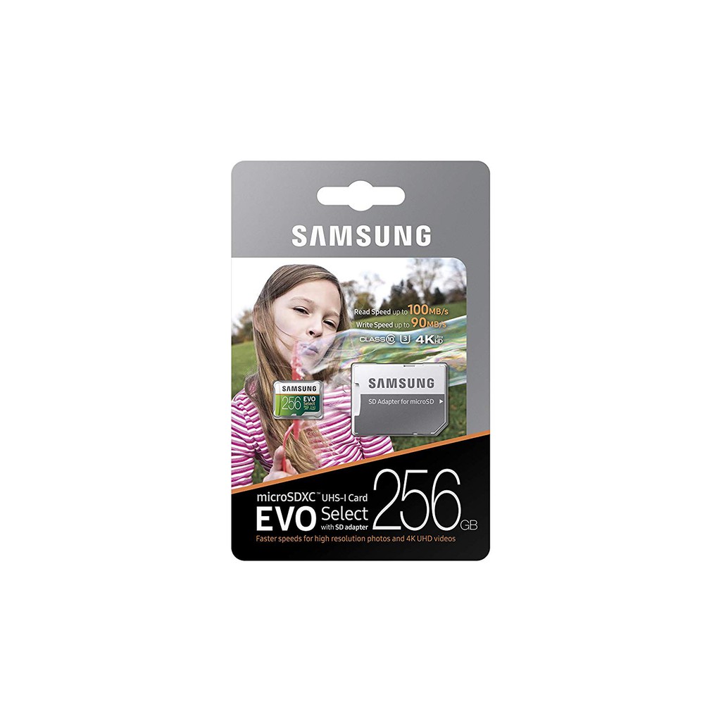 Thẻ nhớ microSD Samsung EVO Select Class 10 UHS-1 U3 64/128/256 GB | BigBuy360 - bigbuy360.vn
