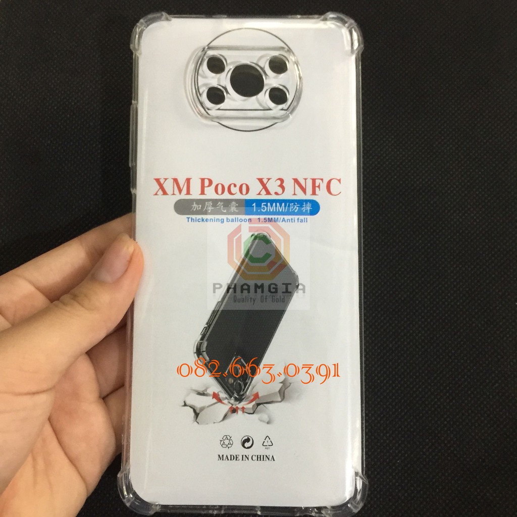 Ốp lưng chống sốc Xiaomi Poco X3 / Poco X3 Pro  dẻo trong siêu bền siêu bảo vệ