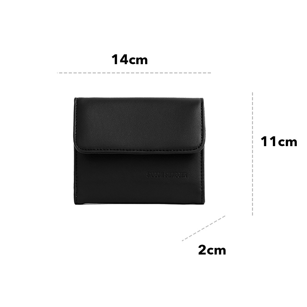 Ví Nam, Nữ Nút Ngắn Da Cao Cấp SAIGON SWAGGER® SGS Anthem Leather Short Flap Wallet