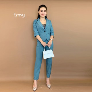 Bộ vest nữ công sở cao cấp Emvyfashion