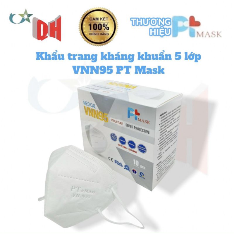 Khẩu trang Y tế N95 không van 5 lớp chống lọc bụi - Khẩu trang HM95 CHÍNH HÃNG Facemask