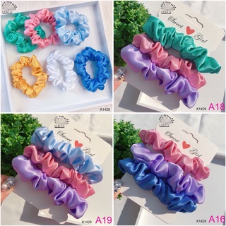 (Size nhỏ) Set 3 dây buộc tóc, cột tóc scrunchies mini nhiều màucao cấp K1429