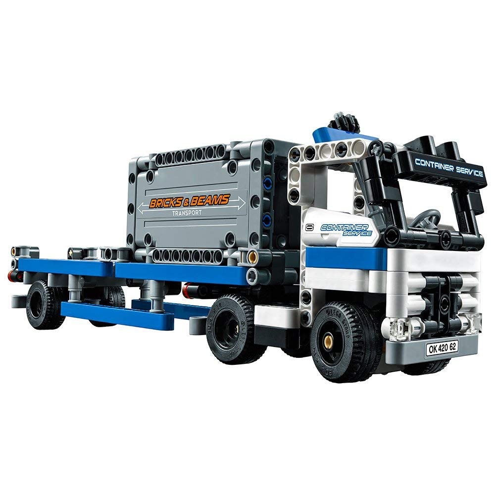 LEGO TECHNIC 42062 Container Yard Building Kit 631 Pieces - Xe công và xe nâng cẩu hàng - Xách tay từ Mỹ