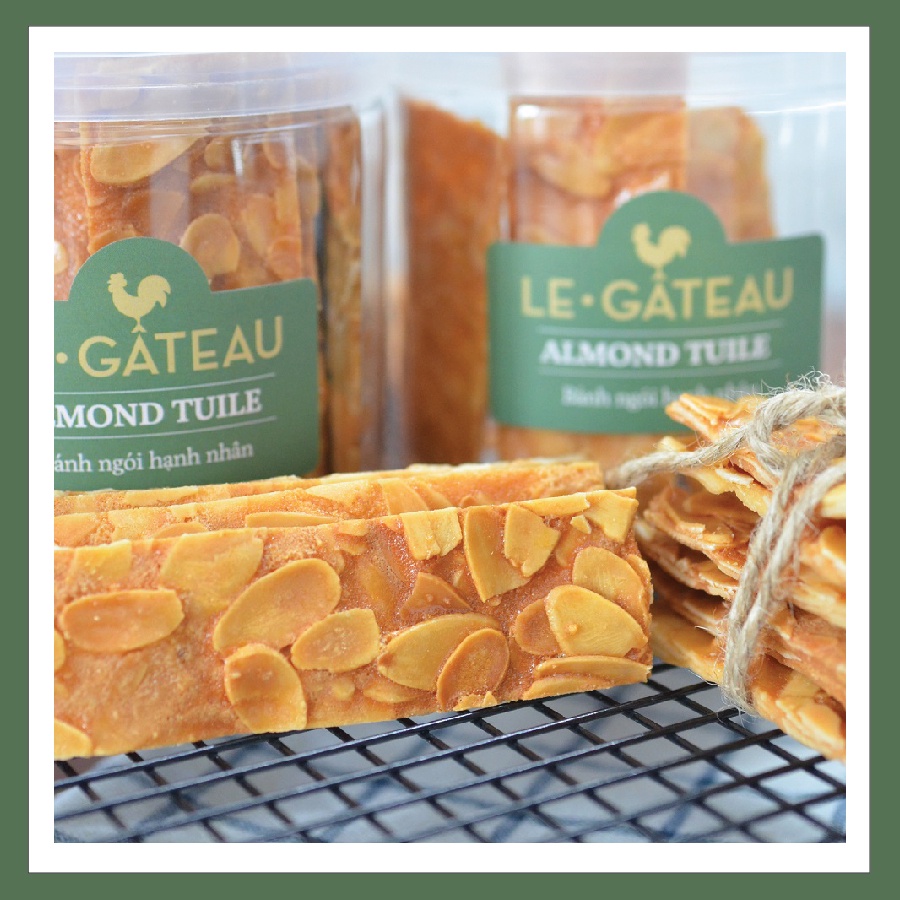 Bánh Ngói Hạnh Nhân Almond Tuiles thương hiệu Le Gâteau 160g