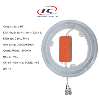 Bóng led vòng duhal 18w kbnv818